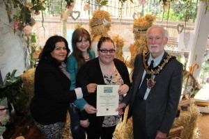 Hidden Garden Floral Design in Shrieves Walk winners of Shakespeare Shop Window trail 2015